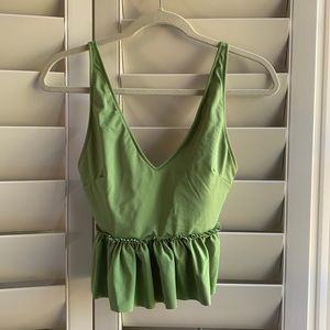 Kortni Jeane V Neck Swimsuit Top Green